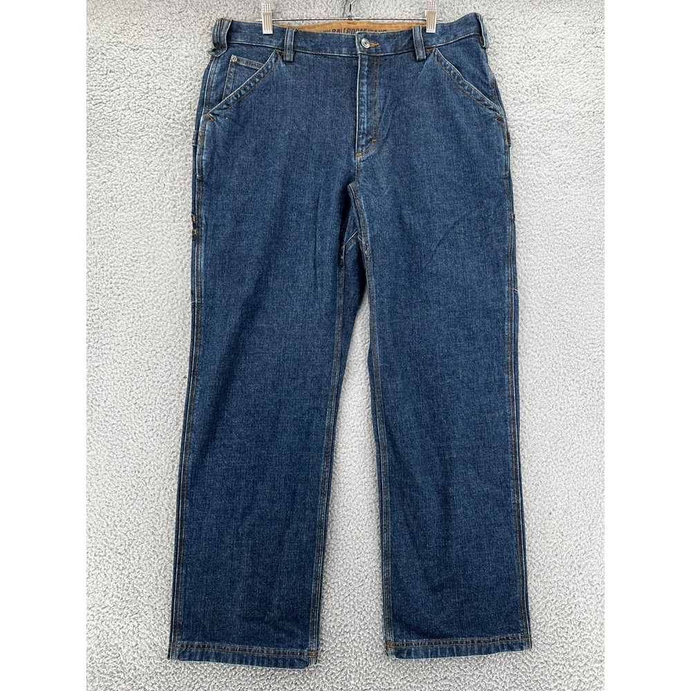 Duluth Mens Flex Ballroom Jeans Size 36x32 Relaxed Fit Blue Mid-Rise 5 Pockets